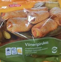 Mängden socker i Sausage pastry with mustard and cucumber