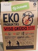 Mängden socker i Whole grain organic oat flakes