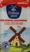 Mängden socker i 9% pilnpiena biezpiens