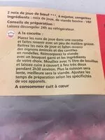 Mängden socker i Noix de joue de bœuf