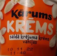 Mängden socker i Vanillimaitseline koorekreem