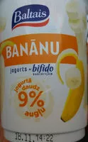 Mängden socker i Jogurts Banānu ar bifido baktērijām