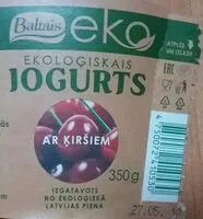 Mängden socker i Ekoloģiskais jogurts ar ķiršiem