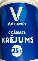 Mängden socker i 25% skābais krējums