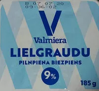 Mängden socker i 9% pilnpiena biezpiens, lielgraudu