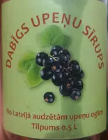 Mängden socker i Dabīgs upeņu sīrups