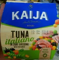 Mängden socker i Tuna italiano in light dressing with vegetables