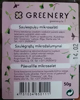 Socker och näringsämnen i Greenery