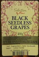 Mängden socker i Black seedless grapes