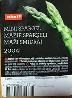 Mängden socker i Mazie sparģeļi