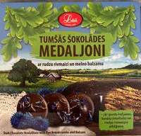 Mängden socker i Dark chocolate medaljons with rye breadcrumbs