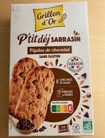 Mängden socker i P’tit déj sarrasin (pépites de chocolat)