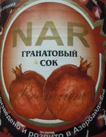 Mängden socker i Гранатовый сок NAR Premium