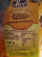 Mängden socker i Ananas déshydraté