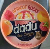 Mängden socker i abrikosų ir aviečių ledai