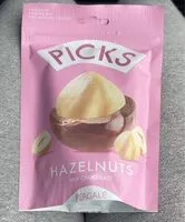 Mängden socker i Picks Hazelnuts Milk Chocolate