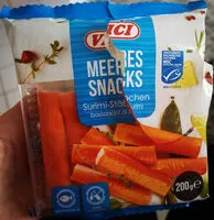 Mängden socker i Meeres Snacks, Surimi Mit Krabbenaroma