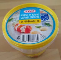Mängden socker i Surimi in Jumbo-Garnelenform (in Knoblauchöl)