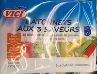 Mängden socker i Bâtonnets aux 3 saveurs