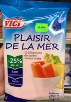 Mängden socker i Plaisir de la mer Bâtonnets de surimi saveur crabe
