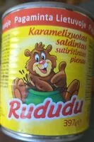Mängden socker i karamelizuotas saldintas sutirštintas pienas