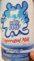 Mängden socker i White cow evaporated milk