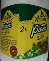 Mängden socker i 2.5% piens