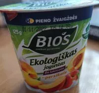 Mängden socker i Ekologiškas jogurtas su persikais