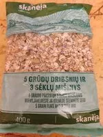 Mängden socker i 5 grūdų dribsnių ir 3 sėklų mišinys