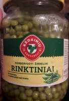 Mängden socker i Konservuoti zirneliai