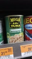 Mängden socker i Mega Tuna Flakes in Oil