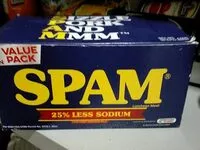 Mängden socker i Luncheon meat 25% less sodium 3 cans in 1 box