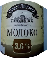 Mängden socker i Молоко 3,6 %