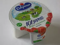 Mängden socker i 101 зерно (творог зерненый) малина 5 %