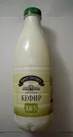 Mängden socker i Кефир 3,6 %