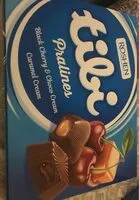 Mängden socker i Tibi pralines cerise noir et caramel
