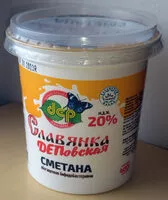 Mängden socker i Сметана "Славянка" ДЕПовская обогащённая бифидобактериями