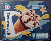 Mängden socker i vanilla flavour ice cream with chocolate and roasted peanut