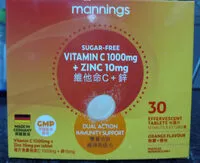 Mängden socker i Vitamin C + Zinc effervescent tablets