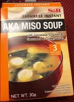 Mängden socker i Preparation pour soupe miso instantanée ';aka';
