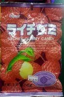 Mängden socker i ライチグミ Lychee Gummy Candy