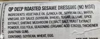 Mängden socker i Deep roasted sesame dressing