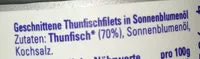 Mängden socker i THUNFISCH in Sonnenblumenöl