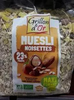 Mängden socker i Muesli noisettes