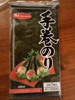 Mängden socker i Feuilles de nori