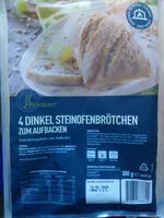 Mängden socker i 4 Dinkel Steinofenbrötchen zum Aufbacken