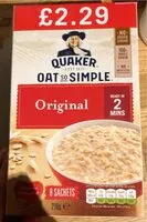 Mängden socker i Quaker oats