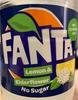 Mängden socker i Fanta Lemon Elderflower no sugar