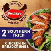Mängden socker i Birds Eye Southern Fried Chicken In Breadcrumbs