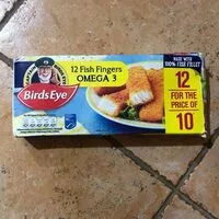 Mängden socker i Birds Eye Fish Finger OMEGA 3
